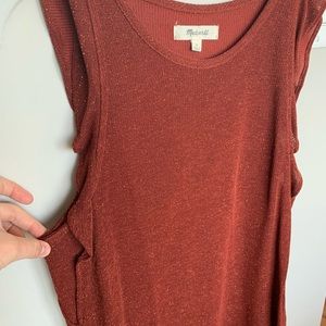 Madewell Bricked Colored Top with Shimmer